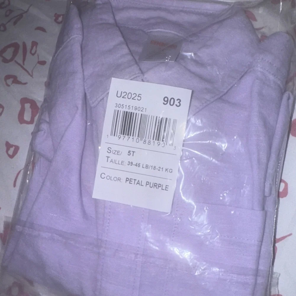 Gymboree Boys 5T Lavender Linen Blend Roll Tab Button Down Shirt NWT